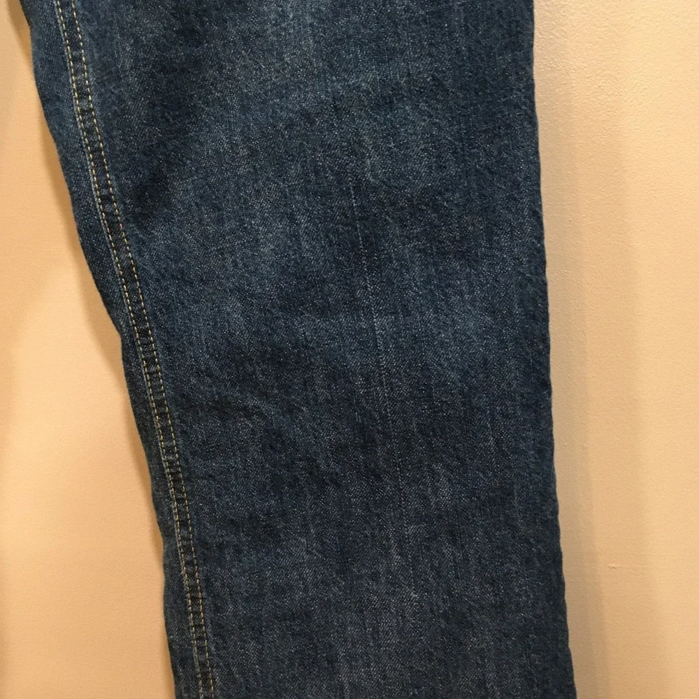 Faded Glory Fleece Lined Jeans Mens 36x32 Blue Denim Workwear Utility‎ Outdoor